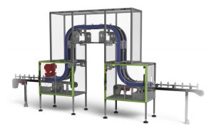 WestRock APS Systems bespoke conveyor vertical U for Unilever PG Tips image