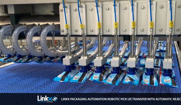 WestRock PMA Packaging Automation for Unilever, Robotic pick up, transfer with automatic reject image